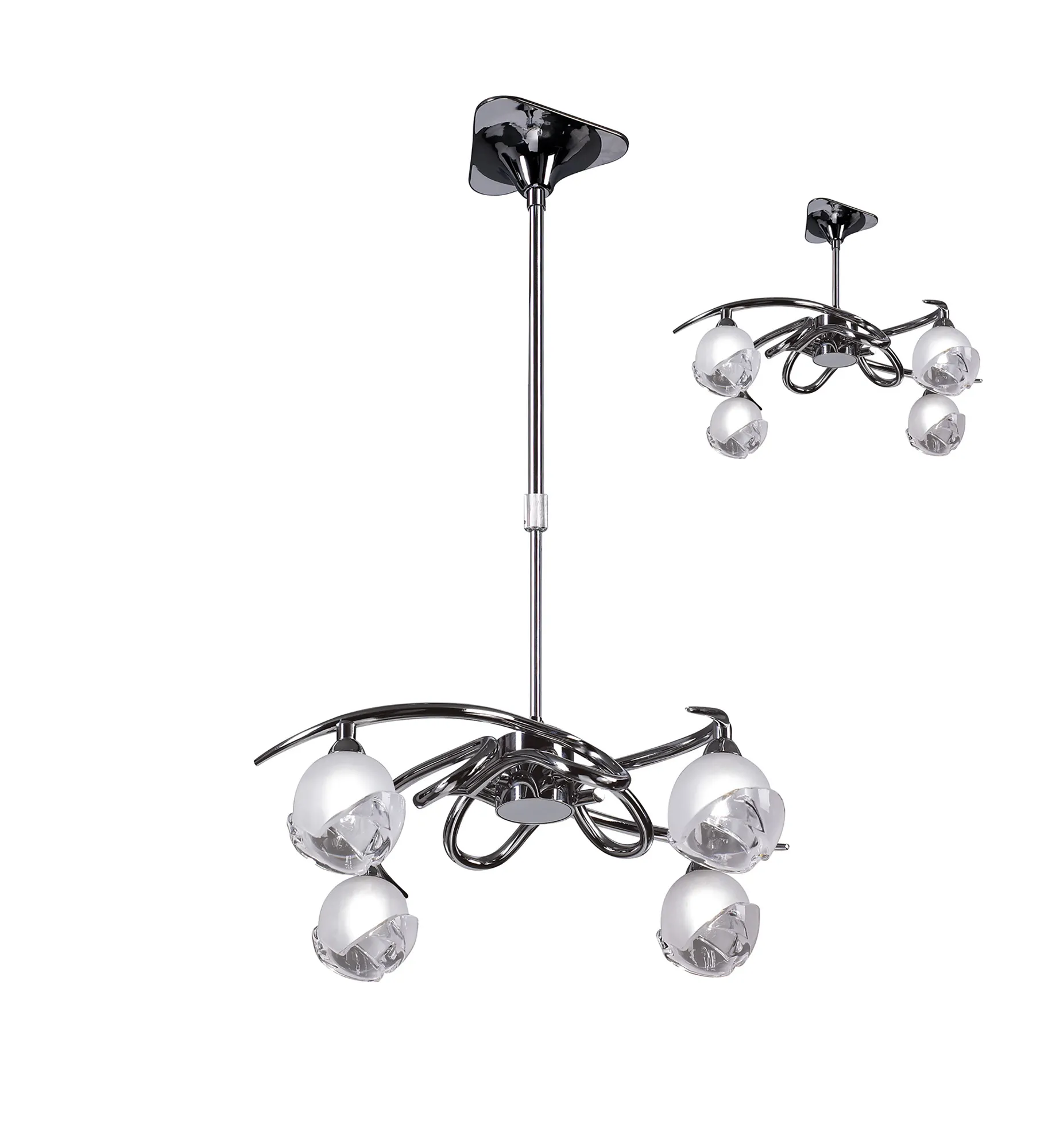 Fragma Polished Chrome Ceiling Lights Mantra Multi Arm Fittings Fragma Polished Chrome Ceiling Lights Mantra Multi Arm Fittings